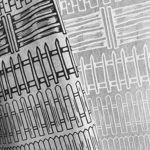 Picket Fence - Underglaze Transfer Sheet by Elan Pottery - Amaranth Stoneware Canada