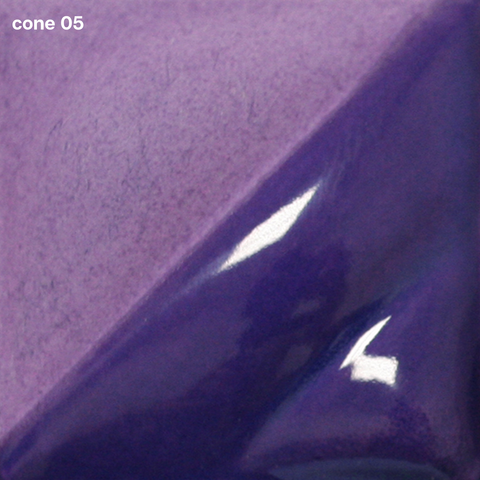 Amethyst Velvet Underglaze is a deep grape color that darkens at cone 5 and becomes a deep violet at cone 10. Amaranth Stoneware Canada.
