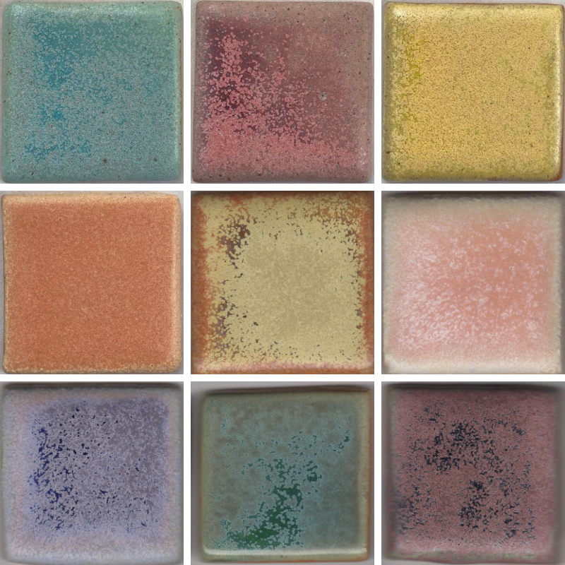 Archie's Series Sample Set, 12 containers of unique, runny glazes for advanced users. Amaranth Stoneware Canada.