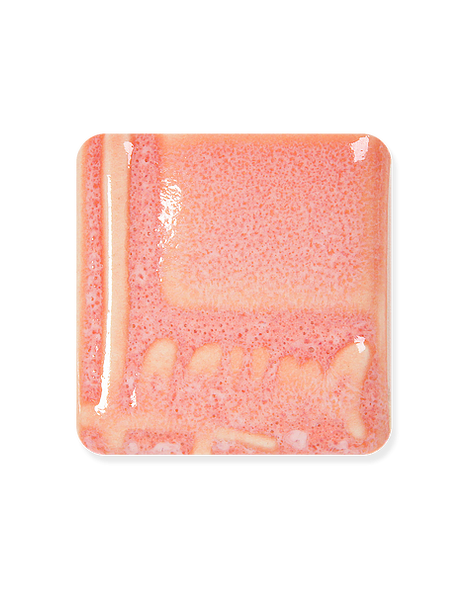 Peach glaze. Translucent Cream is the base glaze for the Mystic glaze series.