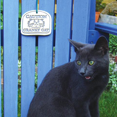 Handcrafted 4x3.5-inch weatherproof stoneware plaques with rustproof 14.5-inch hangers. Handcrafted in Kingston, Ontario at Amaranth Stoneware.