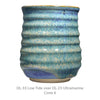 DL-23 Ultramarine is a glossy cobalt blue glaze with a lighter float. Moves when fired and breaks gray where thin. Amaranth Stoneware Canada.