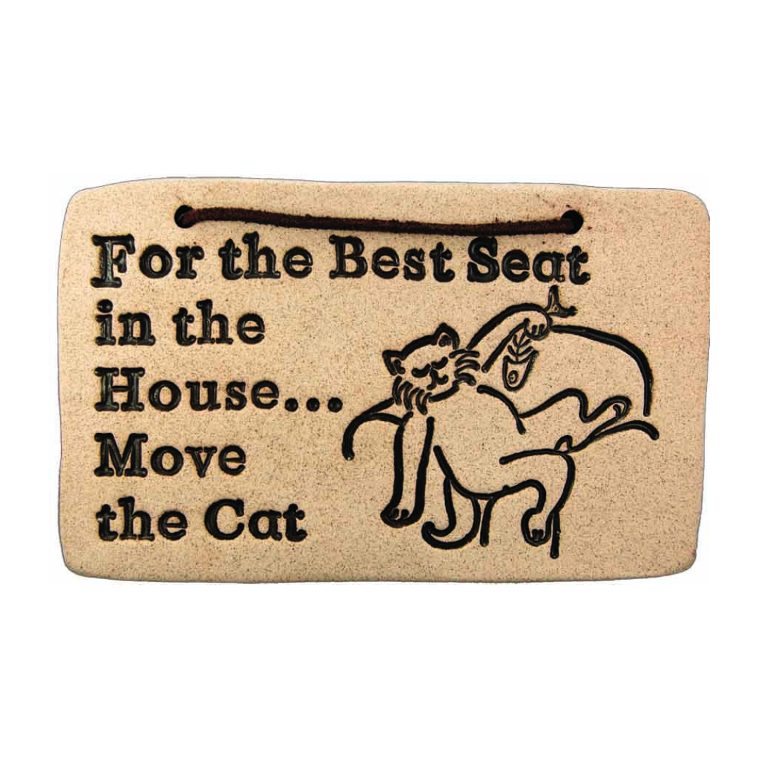 Weatherproof Stoneware Sayings: 7.5"x4.75", lead-free, durable, indoor/outdoor use. Handcrafted in Kingston. Amaranth Stoneware Canada.