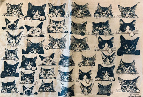 Zany Cats - Underglaze Transfer Sheet by Elan Pottery
