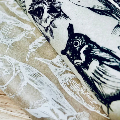 Owls (WHITE) - Underglaze Transfer Sheet by Elan Pottery