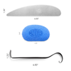 Mudtools Essentials Kit includes everything a new potter needs: polymer ribs, Mudshark, cut-off wire, scraper rib, shredder, trim tool, and Blue Workhorse Mudsponge. Amaranth Stoneware Canada.