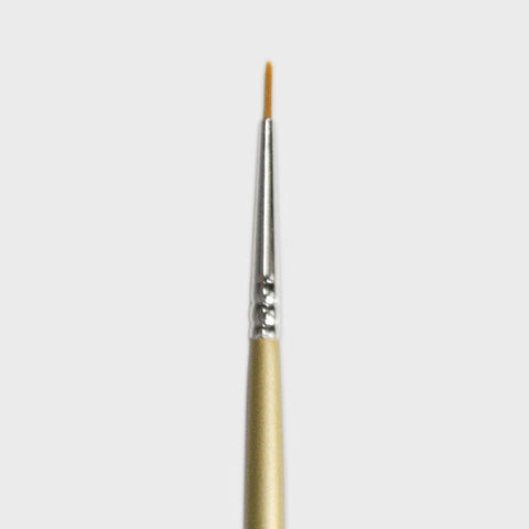 Mayco Overglaze brushes feature gold handles to prevent cross-contamination of gold and silver overglazes. Durable Taklon, birch handle, brass ferrule. Amaranth Stoneware Canada.