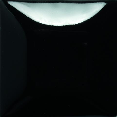 Tuxedo heavy, viscous Stroke & Coat® glaze at Cone 06; one coat creates translucent finish, 2-3 coats for opacity and gloss.
At Cone 6: Opaque, no color change. Amaranth Stoneware Canada.