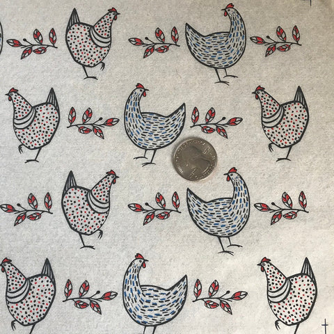 Chickens (Multi-Coloured) - Underglaze Transfer Sheet by Elan Pottery