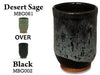 Desert Sage glaze, featuring hues that vary from sagebrush green to dark reddish-brown, ideal for enhancing a variety of ceramic works. Amaranth Stoneware Canada.