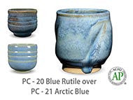 AMACO Potter's Choice Glaze, PC-20 Blue Rutile, Opaque, Pint 