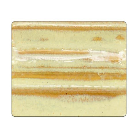 Spectrum’s 1148 Textured Chowder glaze at cone 4/6 produces a glossy yellow-brown surface. Amaranth Stoneware Canada.