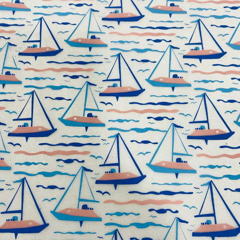 Sailboats (Multi-Coloured) - Underglaze Transfer Sheet by Elan Pottery