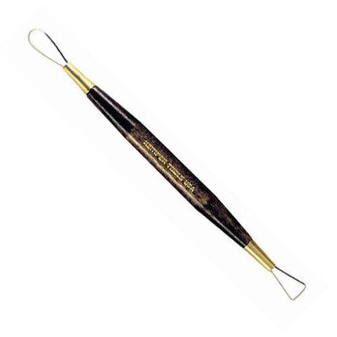 Ribbon tools for medium-duty clay cutting, shaping, and slicing. High-strength stainless steel ends, hardwood handles. Amaranth Stoneware Canada.