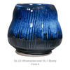 DL-1 Ebony is an opaque glossy black glaze, great as a base for layering or on its own. Amaranth Stoneware Canada.