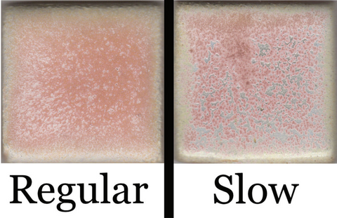 An amazing accompanying glaze to all others. Experiment and have fun! Regular vs slow cooled. Amaranth Stoneware Canada.
