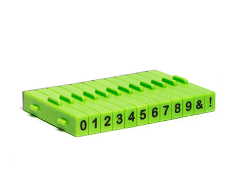 Xiem attachable numbers snap together for precise stamped words, phrases, or numbers. Combine with our alphabet sets for endless possibilities. Great with ink, paint, clay, and underglazes. Set includes 12 pieces. Each stamp: 3/8