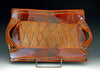 Autumn Spice glaze, satiny golden brown that shifts with cooling. Amaranth Stoneware Canada.