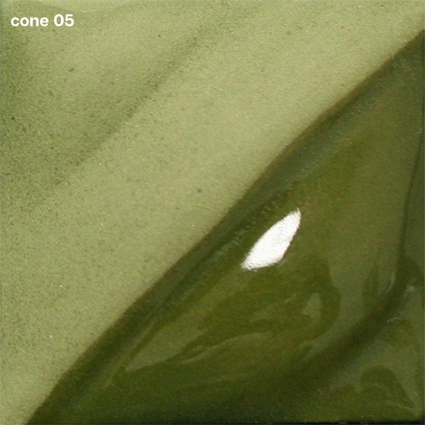 Avocado Velvet Underglaze is a pea green that darkens at cone 5 and becomes deep chartreuse at cone 10. Amaranth Stoneware Canada.