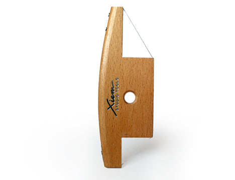 X-Bevel is a must-have hand-building tool for potters, designed for precise cutting of clay at 45°, 30°, and 60° angles. Amaranth Stoneware Canada.