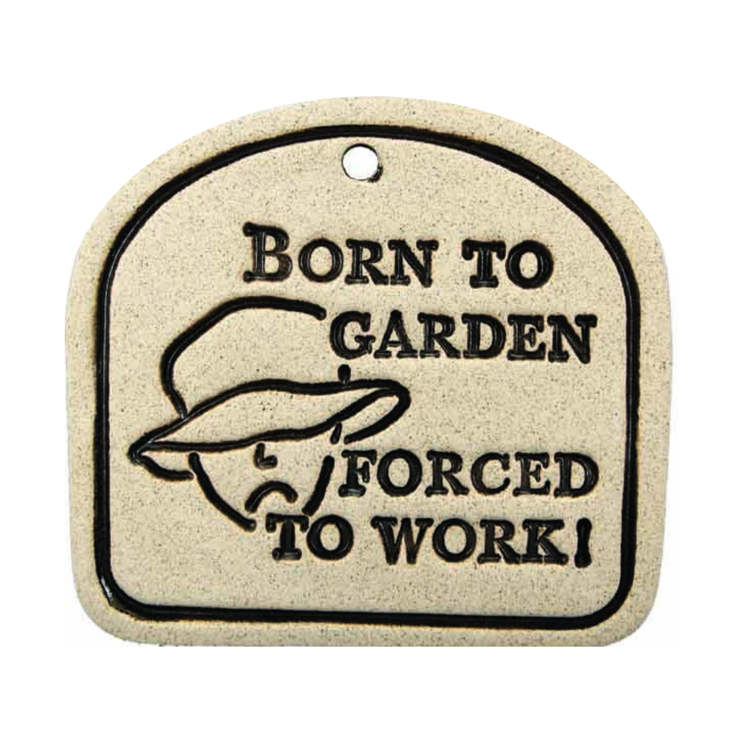 Handcrafted 4x3.5-inch weatherproof stoneware plaques with rustproof 14.5-inch hangers. Handcrafted in Kingston, Ontario at Amaranth Stoneware.