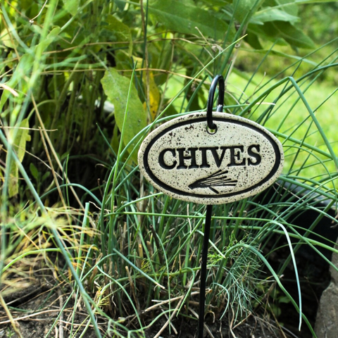Garden Markers: white stoneware, 3.5