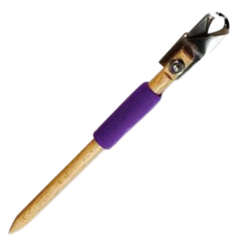 Affordable carving tool with a stainless steel tip for precise lines in leather-hard clay. 6