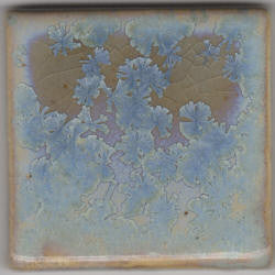 A creamy, translucent glaze with purple tones and large blue crystals. Popular among Crystalline Slow Cools. Amaranth Stoneware Canada.