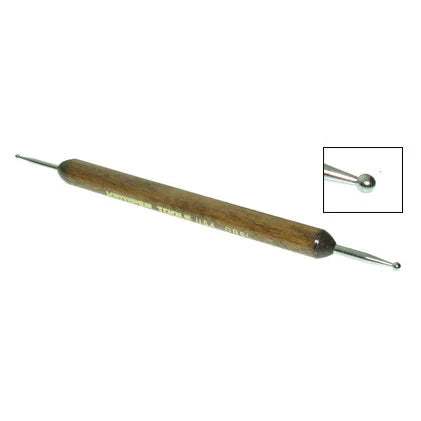 Styluses made of hardened steel and set into a hardwood handle. Ideal for dots, signatures, and details. Ball diameters: .072