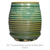 DL-42 River Moss is a glossy deep green opaque glaze, that breaks clear where thin. Amaranth Stoneware Canada.