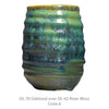 DL-42 River Moss is a glossy deep green opaque glaze, that breaks clear where thin. Amaranth Stoneware Canada.