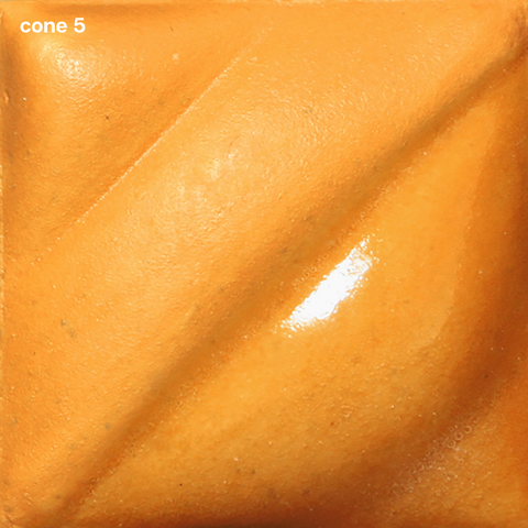 Deep Yellow Velvet Underglaze is a rich ochre at cone 05, less saturated at cone 5, and muted/darker at cone 10. Amaranth Stoneware Canada.