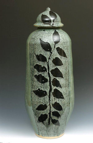 Desert Sage glaze, featuring hues that vary from sagebrush green to dark reddish-brown, ideal for enhancing a variety of ceramic works. Amaranth Stoneware Canada.