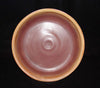 Eggplant glaze, a dynamic finish that transitions from matte purple to glossy green with intense blue crystals when slow-cooled. Amaranth Stoneware Canada.
