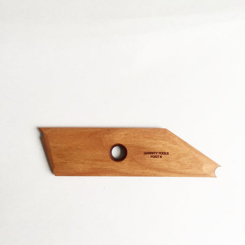 Foot 6 tool with flat angles for adding and supporting feet on your piece. Flat bottom for stability and rounded or oblong feet while spinning. 6