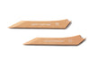 Foot Shaper: A sharp angle for cutting and a smooth concave edge for creating consistent feet. Handcrafted from beechwood, 8.5 inches. Amaranth Stoneware Canada.
