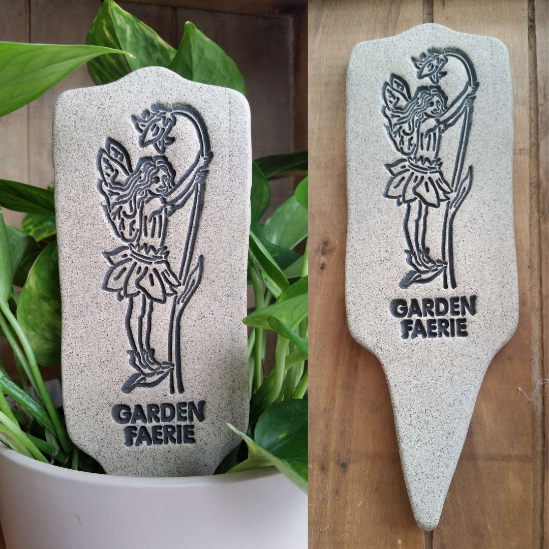 Plant a feeling of enchantment with our handcrafted 3x8.5-inch Garden Friends. Weatherproof, lead-free, and handcrafted in Kingston, Ontario at Amaranth Stoneware.
