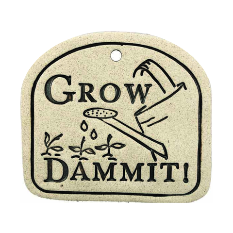 Handcrafted 4x3.5-inch weatherproof stoneware plaques with rustproof 14.5-inch hangers. Handcrafted in Kingston, Ontario at Amaranth Stoneware.