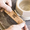 Handmade in Kentucky, this faceting tool offers adjustable tension and quick-change wire for clay work. Amaranth Stoneware Canada.