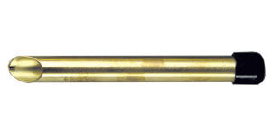 This tool cuts clean holes in wet, thick-wall greenware with a sharp, polished brass cutting tube and a rubber tip for comfort. 1/2