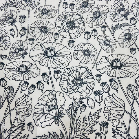 Poppies - Underglaze Transfer Sheet by Elan Pottery