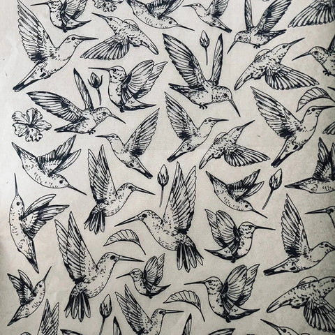 Hummingbirds - Underglaze Transfer Sheet by Elan Pottery