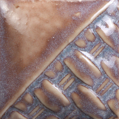 Lavender Mist Cone 6 glaze, semi-opaque gloss with lavender and brown tones; thick coats deepen color, darkens at Cone 10. Amaranth Stoneware Canada.