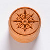 SCL compass Stamps, 4 cm, perfect for patterns on clay, fondant, or dough. Versatile and easy to use. Amaranth Stoneware Canada.