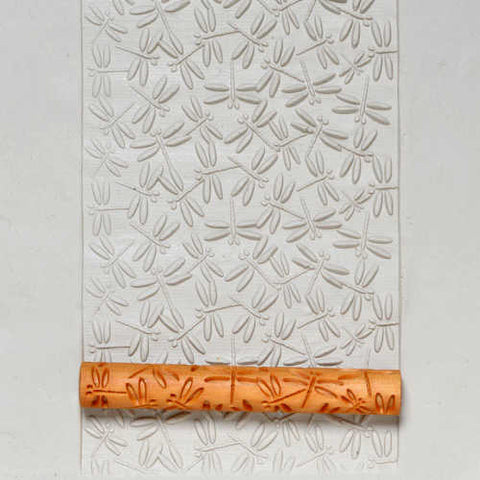 MKM dragonfly design Twigrollers, 7.5 cm x 1 cm, for stunning pottery designs. Browse MKM’s site or request your favorite. Amaranth Stoneware Canada.