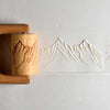 MKM RL Rollers, 6 cm wide, for patterns on clay. Mountain design. Pair with RH-1 Handle. Browse MKM’s site or request designs. Amaranth Stoneware Canada.
