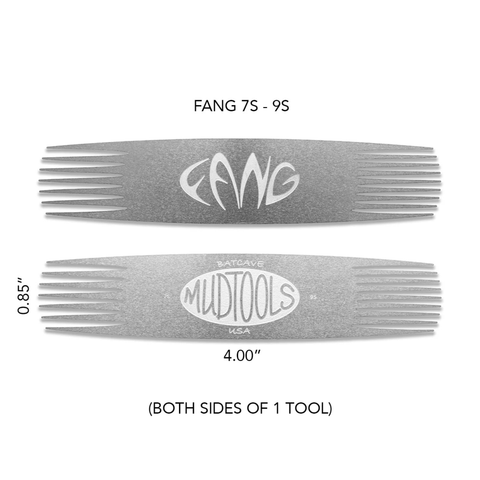 FANG scoring tools offer three tooth sizes for any clay type. Made from cutlery-grade stainless steel. Amaranth Stoneware Canada.
