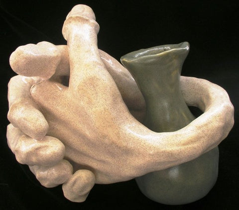Creamy Matt (with Specks) glaze, a durable off-white with dark specks for added surface variation. Reliable and stable, perfect for all potters. Amaranth Stoneware Canada.
