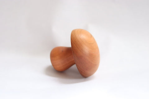 Garrity Mushroom Anvils with 3” diameter head and 2-3” handle for shaping clay slabs into dishes. Pair with foam or use flat on your table. Made of cherry wood. Handmade in St. Louis, MO. Amaranth Stoneware Canada.
