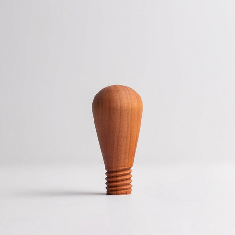 
Garrity Mushroom Anvil Handle, compatible with all four sizes of Anvil tops. Extra handle for more versatility. 4” x 1.75”, made of cherry wood. Amaranth Stoneware Canada.